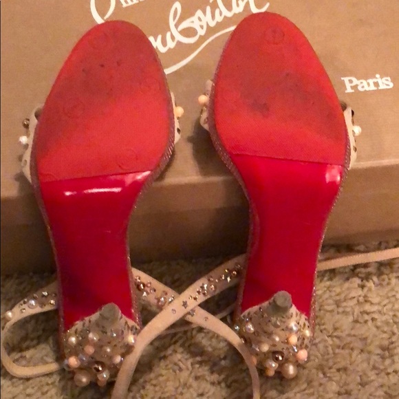 Christian Louboutin Gelila Veau Velours/ Glitter - Picture 3 of 4